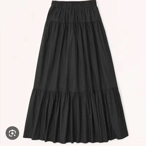 Abercrombie & Fitch Poplin Midi Skirt